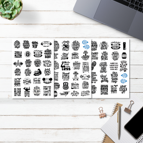 gym fitness planner stickers